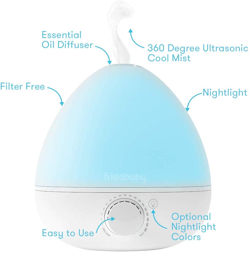 fridababy breathefrida 3-in-1 humidifer diffuser nightlight