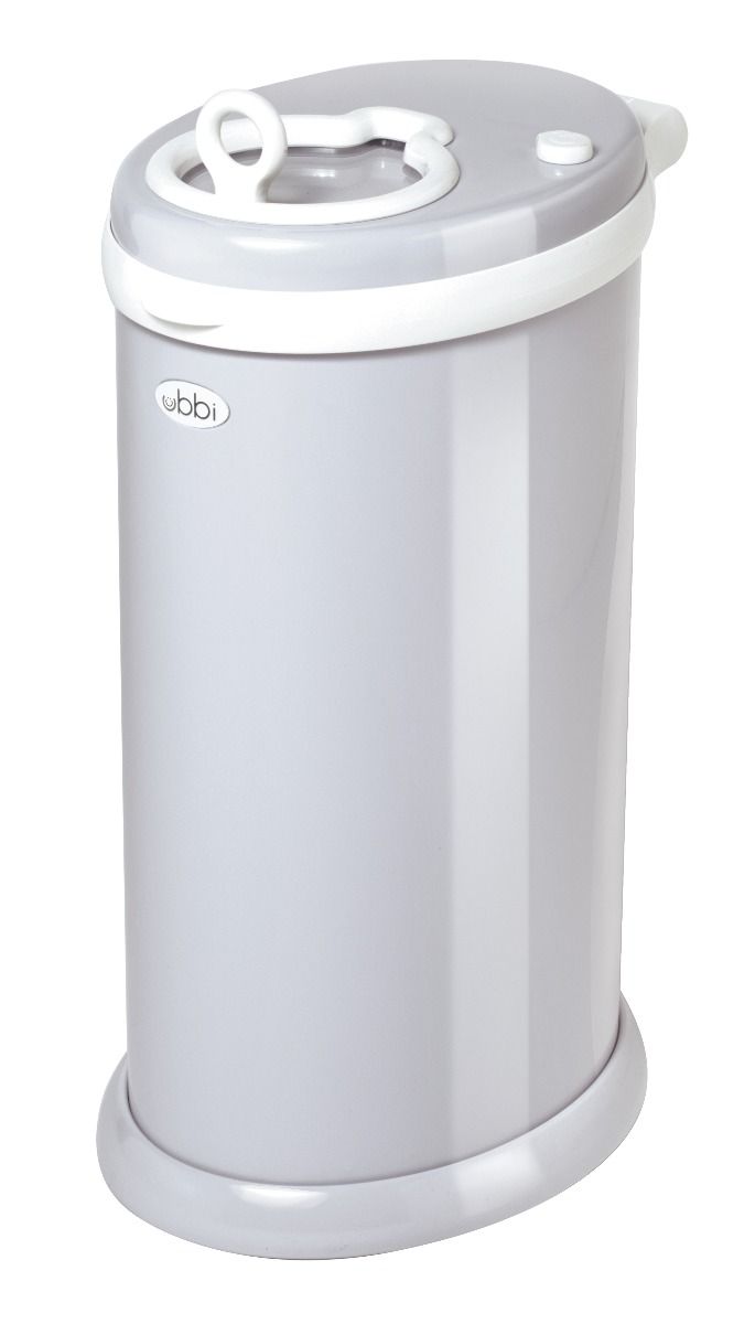 ubbi stainless steel diaper pail grey