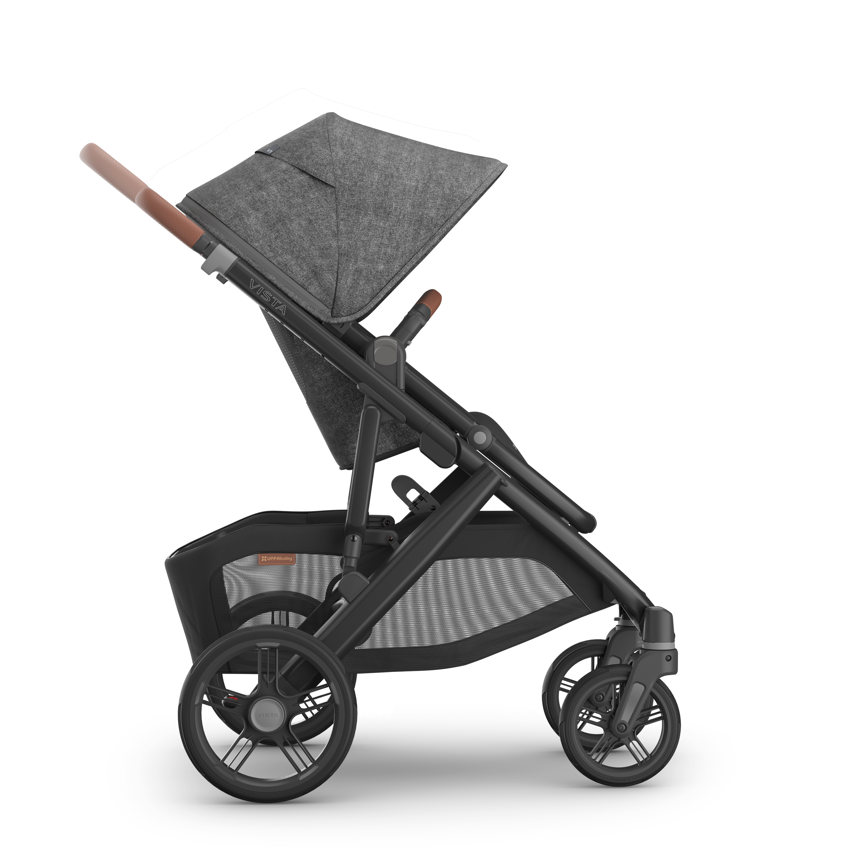 uppababy vista black leather handle Uppababy Vista V3 Stroller