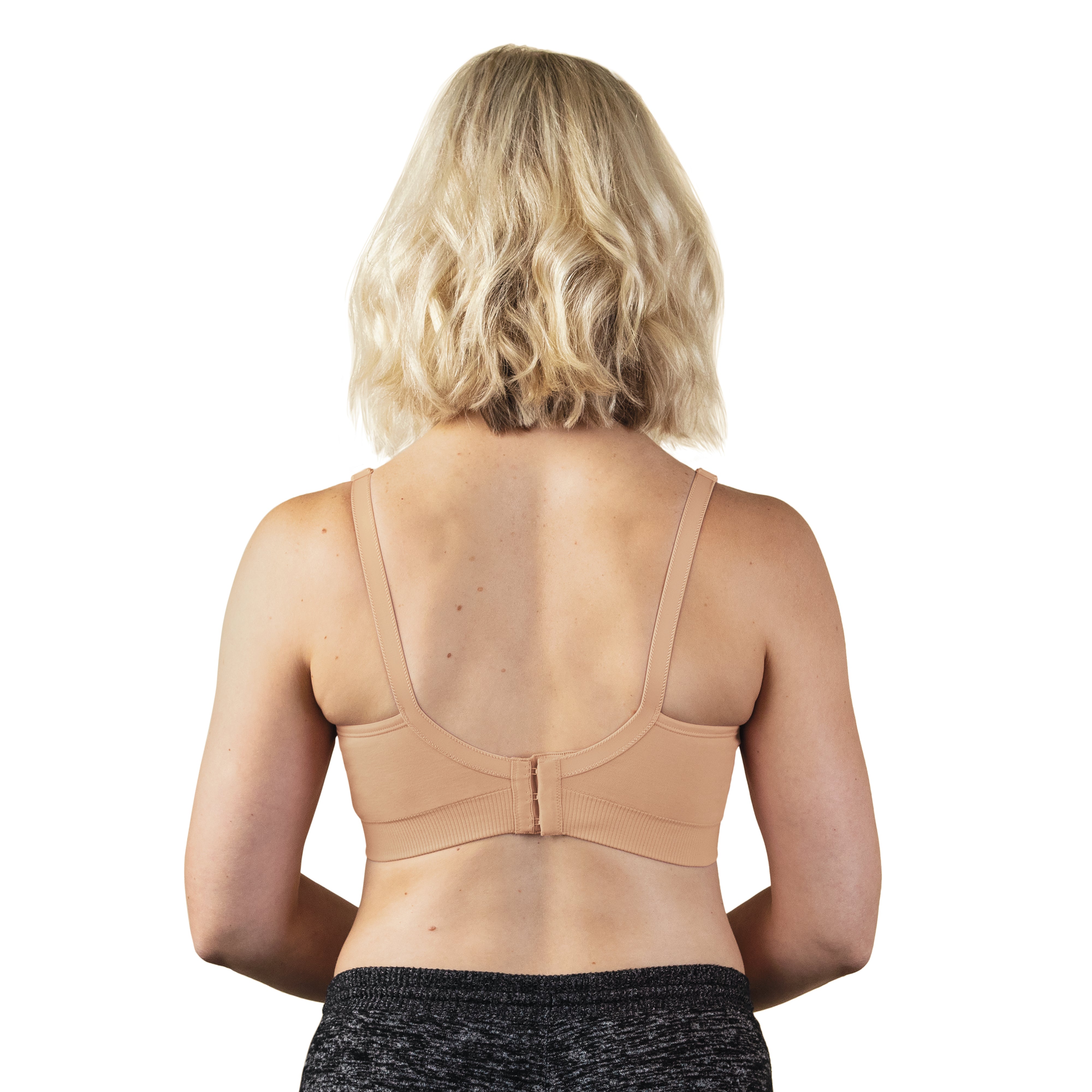 backless silk wedding dresses The Effortless Bra: Longline, Pull-Down Maternity to Nursing Bra Clay / Large main image 1