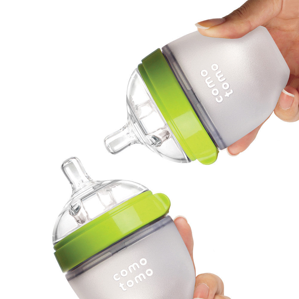 como tomo baby bottle silicone green