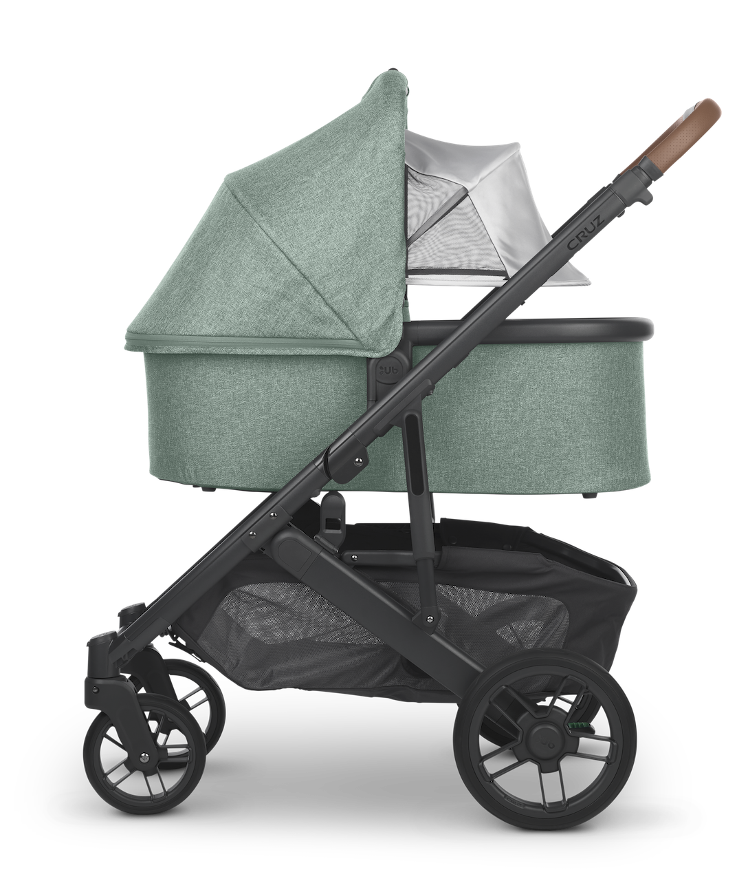 Uppababy CRUZ V2 Stroller GWEN Green Melange Carbon Saddle