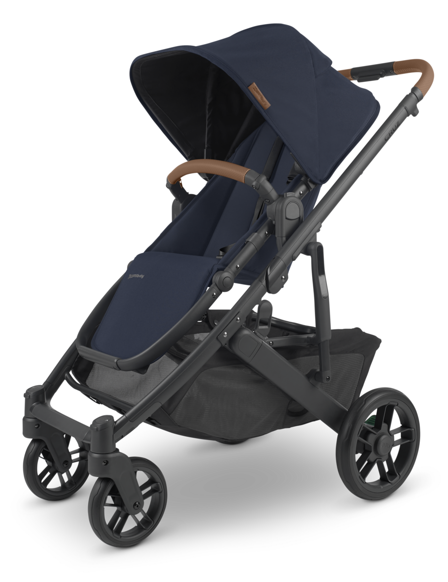 Uppababy CRUZ V2 Stroller NOA Navy Carbon Saddle Leather