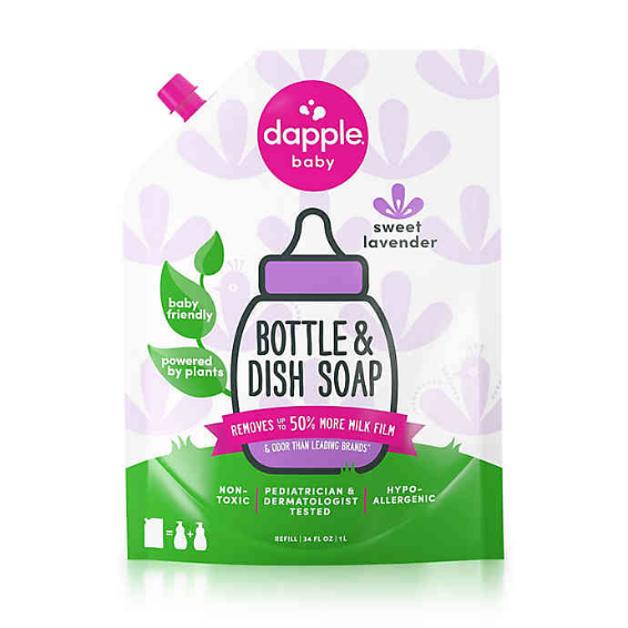 dapple bottle and dish soap refill lavender
