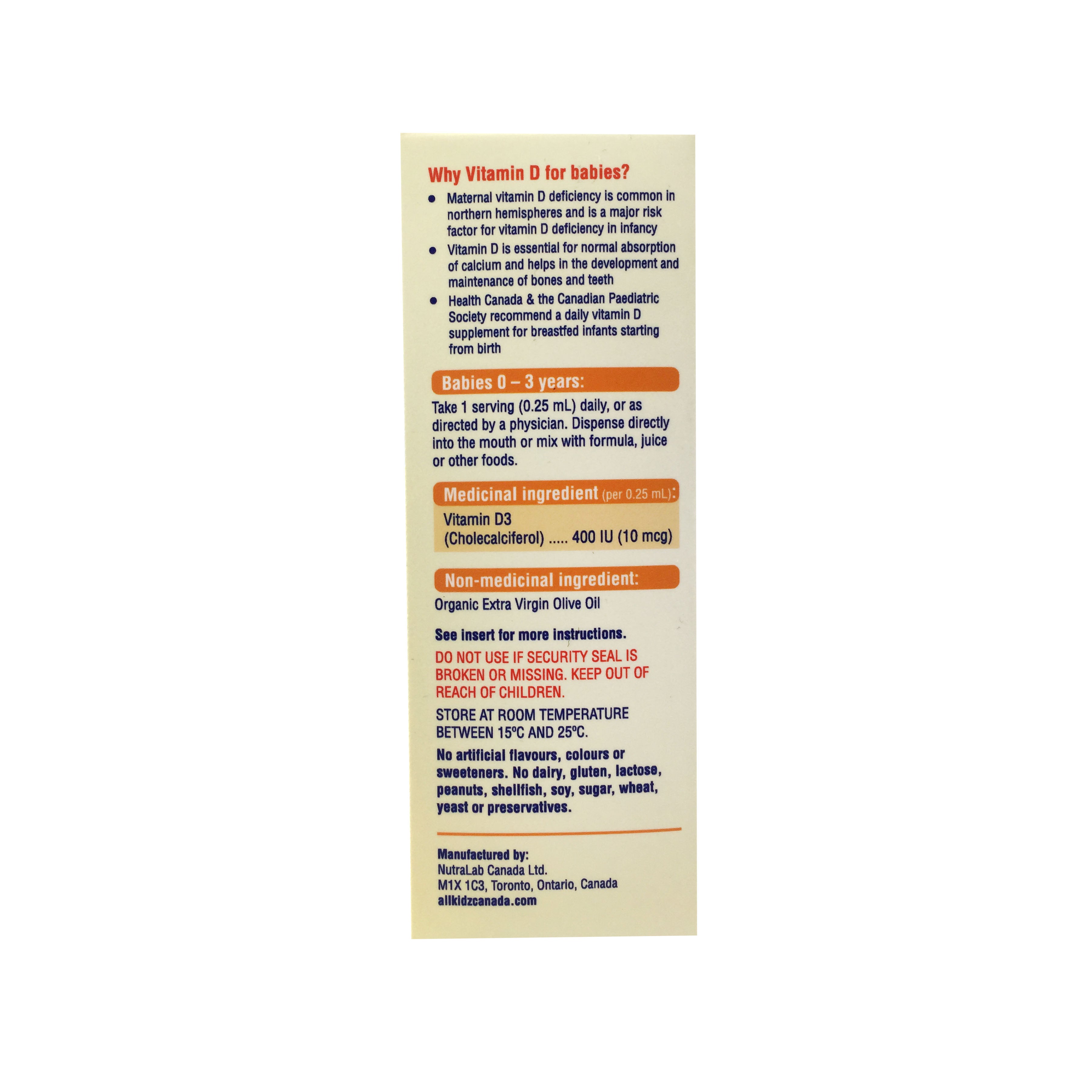 allkidz vitamin d3 gluten free babies