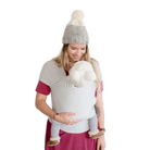 beluga baby baby wrap carrier the shannon light grey and white stripe