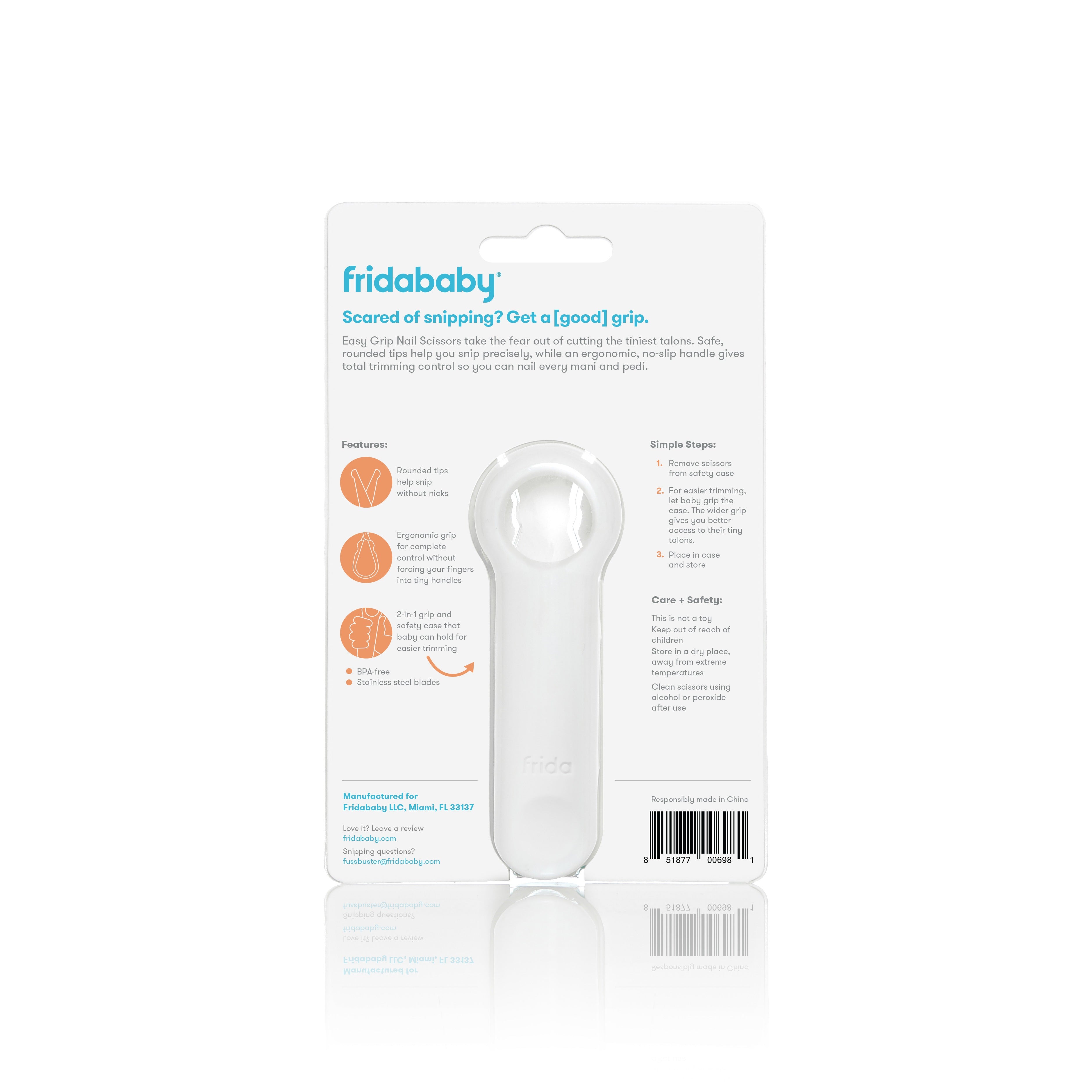 fridababy easy grip nail scissors