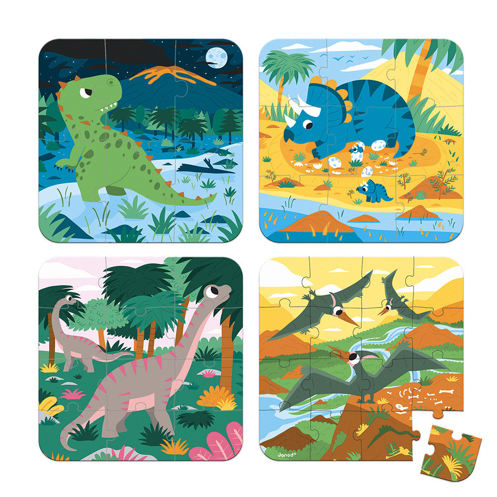 janod progressive puzzles dinosaurs