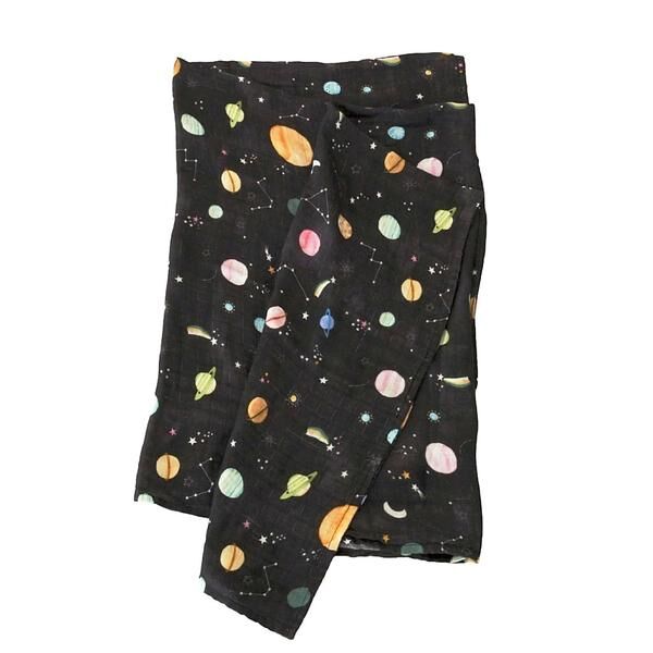 loulou lollipop luxe muslin swaddle blanket planets