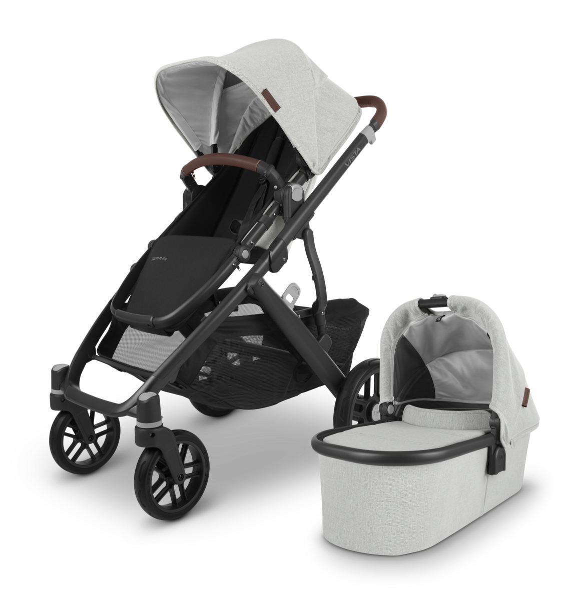UPPAbaby VISTA V2 Stroller ANTHONY White Grey Chenille